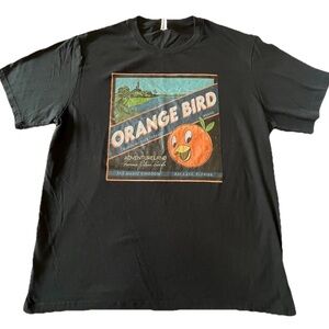 Orange Bird Black T-Shirt Adult Large